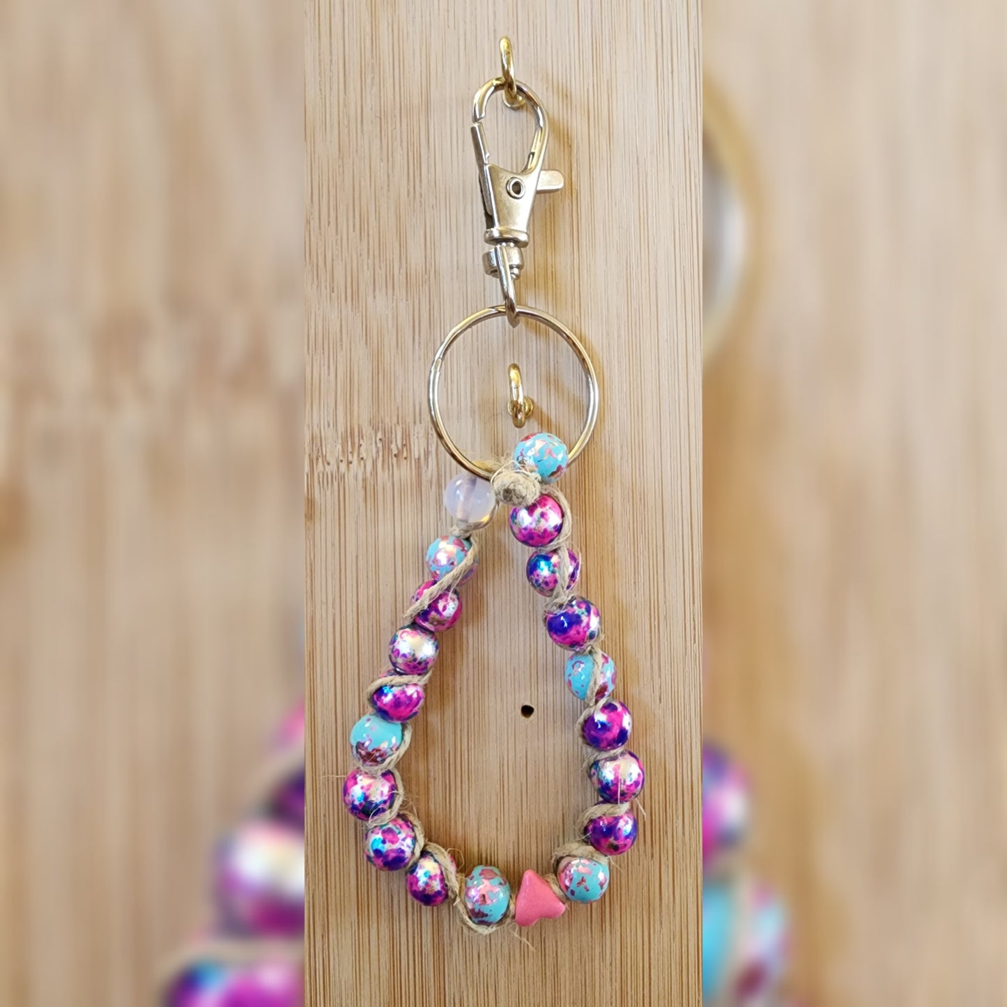 Small Beaded Keychain